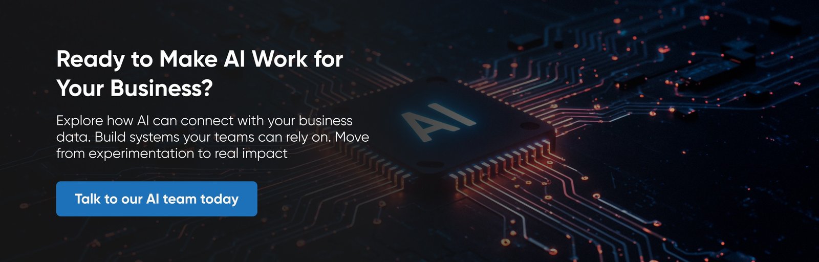 CTA banner for AI solutions and services